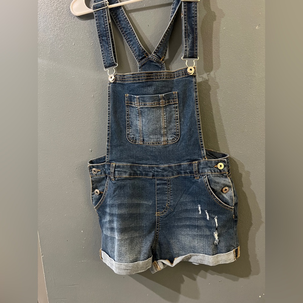 Maverick the collection Denim Overalls with Distressed Details